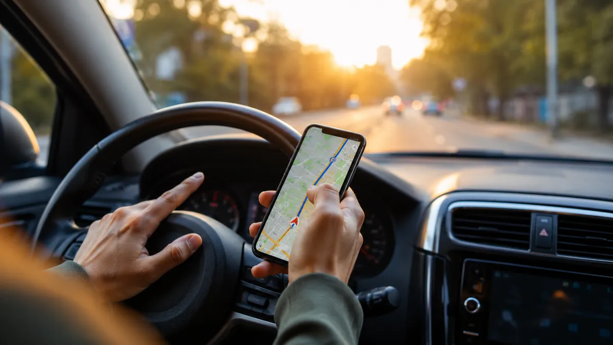 Live route navigation maps